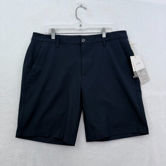 Vuori Meta Shorts Mens 34 Blue Chino Stretch 8" Inseam